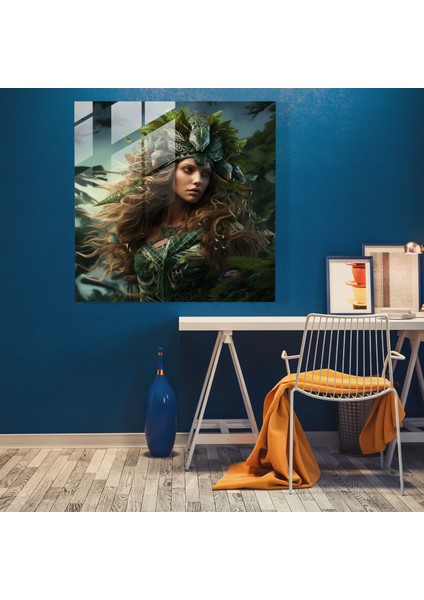 Amazon Kadınları Dijital Sanatsal Baskı - Amazon Kadınları, Gerçeküstü, Kraliçe, Cam Duvar Tablosu, 40X40 modelleri