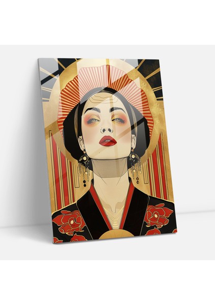 Klasik Pop Art Cam Sanatı - Klasisizm+Popart, Modern Sanat, Ev Dekorasyonu, Cam Duvar Sanatı, 30X45