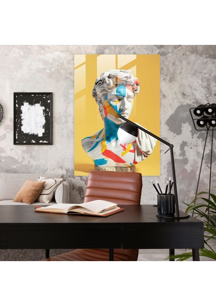Neoklasik Pop Art Cam Baskı - Klasisizm+Popart, Cam Baskı, Ev Dekorasyonu, Modern Sanat, 30X45 modelleri