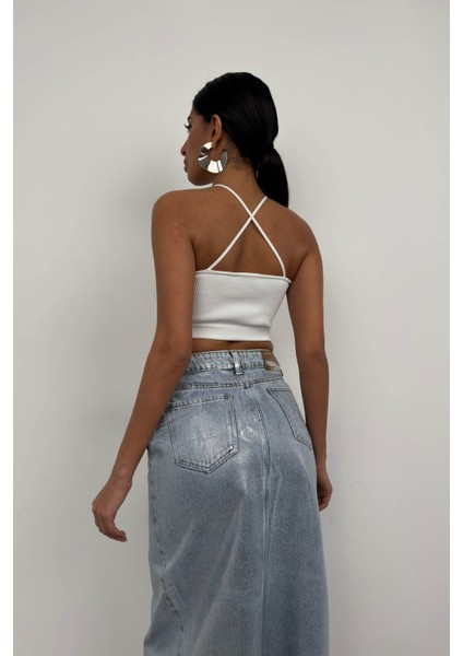 Pencere Detay Fitilli Crop indirimleri