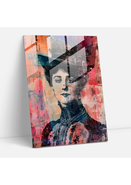 Graffiti Viktorya Dönemi Cam Sanatı - Klasisizm+Popart, Duvar Dekorasyonu, Klasisizm ile Pop Art'ı Birleştirmek, Ev Dekorasyonu, 30X45