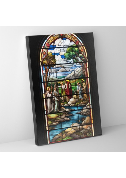 Kilise Duvar Süslemesi - Kilise, Incil Sahneleri, Duvar Süslemesi, Vitray Pencere, 30X50
