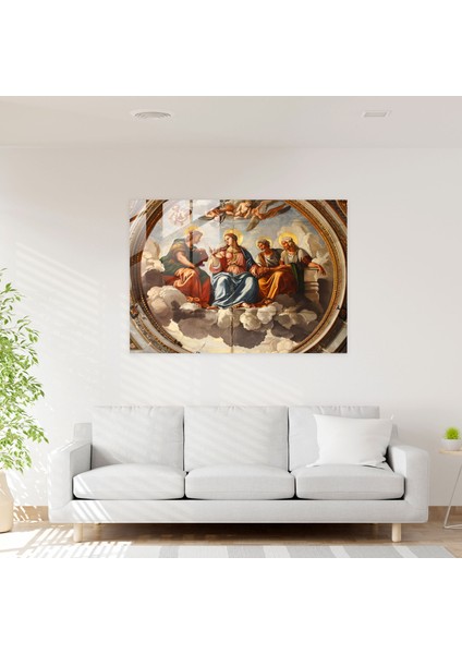 Klasisizm Duvar Dekorasyonu: Rönesans Tablosu - Klasisizm, Cam Baskı, Modern Sanat, Cam Duvar Sanatı, 45X30
