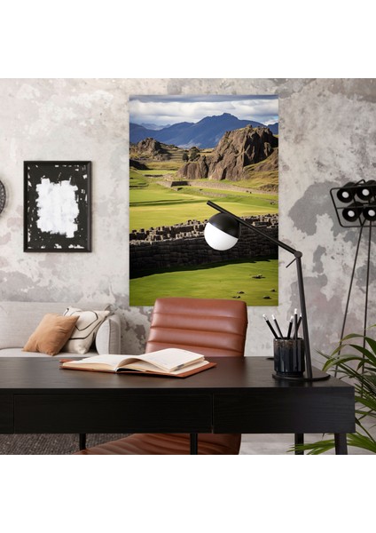 Sacsayhuaman Kalesi Duvar Tablosu - Maya, Kanvas Tablo, Dağ Zemin, Ev Dekorasyonu, 30X50 modelleri