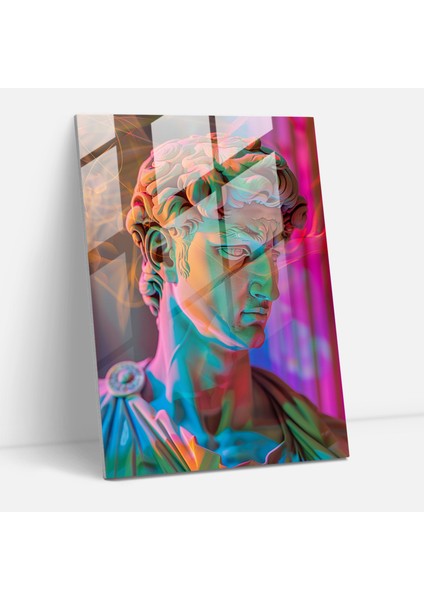 Pop Art ile Klasisizm Cam Duvar Sanatı - Klasisizm+Popart, Cam Sanatı, Pop Art ile Klasisizm, Ev Dekorasyonu, 30X45