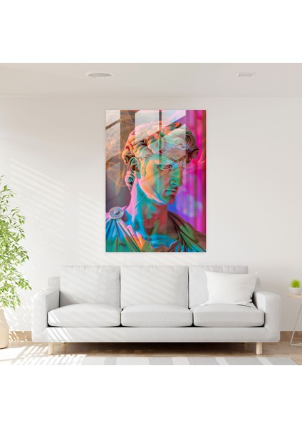 Pop Art ile Klasisizm Cam Duvar Sanatı - Klasisizm+Popart, Cam Sanatı, Pop Art ile Klasisizm, Ev Dekorasyonu, 30X45