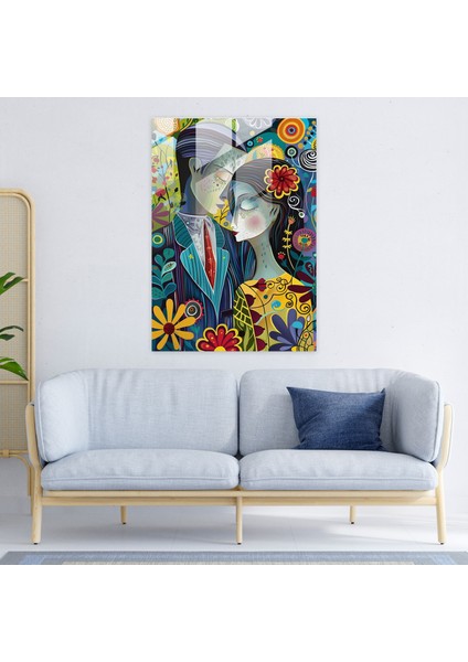 Pop Art Cam Baskılı Klasisizm - Klasisizm+Popart, Romantik Resim, Cam Sanatı, Modern Sanat, 30X45
