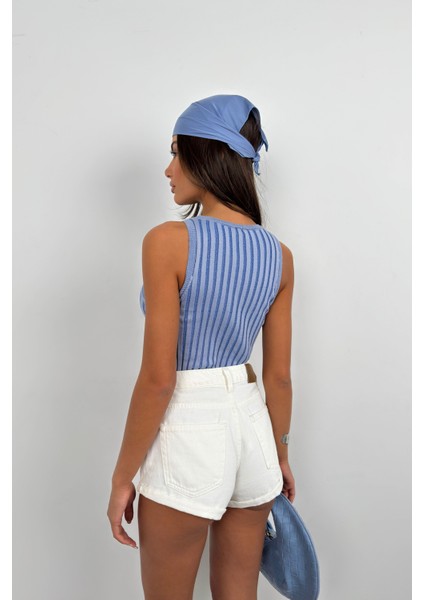 Fitilli Yüzücü Yaka Bluz fırsatları