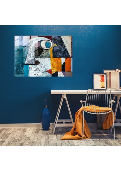 Pablo Picasso Cam Baskı - Soyut Kompozisyon - Pablo Picasso, Ev Dekorasyonu, Modern Sanat, Cam Baskı, 45X30