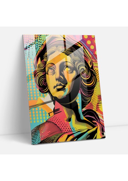 Pop Art ile Klasisizm Modern Sanat - Klasisizm+Popart, Cam Duvar Sanatı, Modern Sanat, Pop Art ile Klasisizm, 30X45