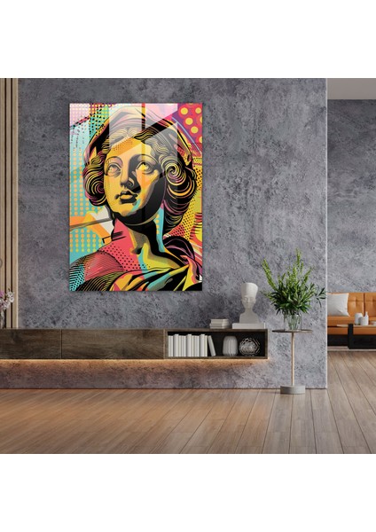 Pop Art ile Klasisizm Modern Sanat - Klasisizm+Popart, Cam Duvar Sanatı, Modern Sanat, Pop Art ile Klasisizm, 30X45