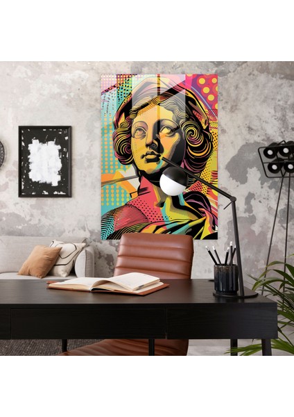 Pop Art ile Klasisizm Modern Sanat - Klasisizm+Popart, Cam Duvar Sanatı, Modern Sanat, Pop Art ile Klasisizm, 30X45