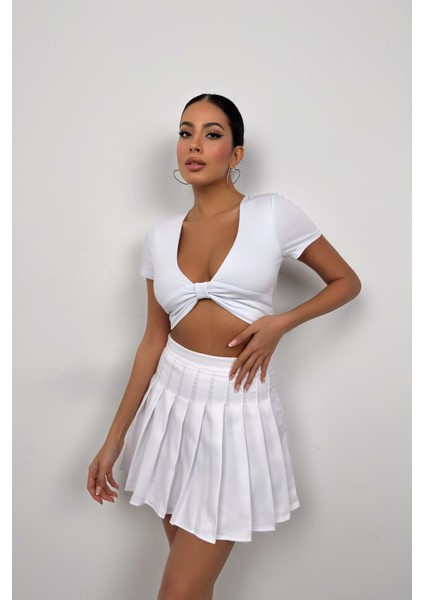 Büzgü Detay Crop Bluz fiyatları