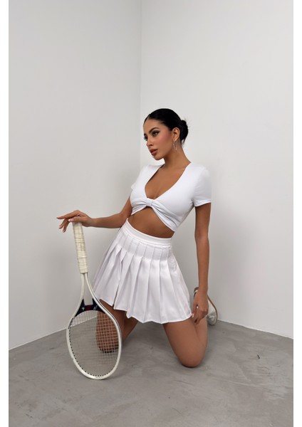 Büzgü Detay Crop Bluz modelleri