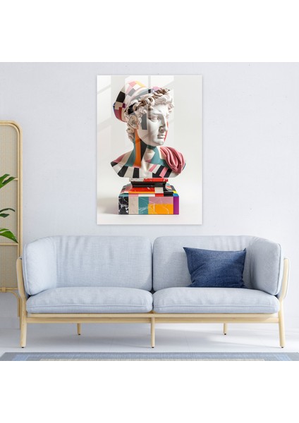 Pop Art Duvar Süslemeli Klasisizm - Klasisizm+Popart, Cam Baskı, Klasisizm ile Pop Art'ı Birleştirmek, Modern Sanat, 30X45 fiyatları