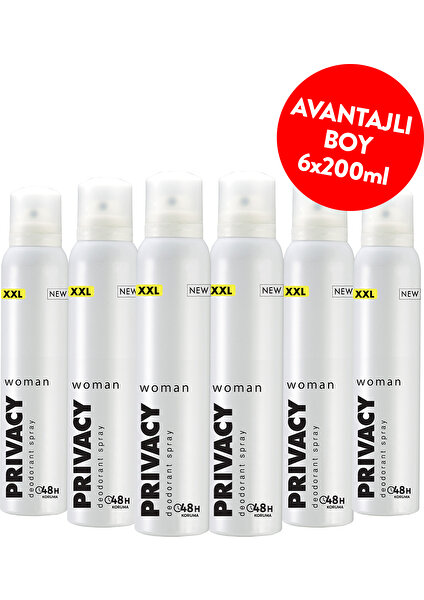 Woman Kadın Deodorant 6x200   ML