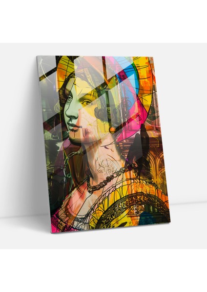 Klasik Twist Cam Duvar Sanatı - Klasisizm+Popart, Modern Sanat, Duvar Dekorasyonu, Cam Duvar Sanatı, 30X45