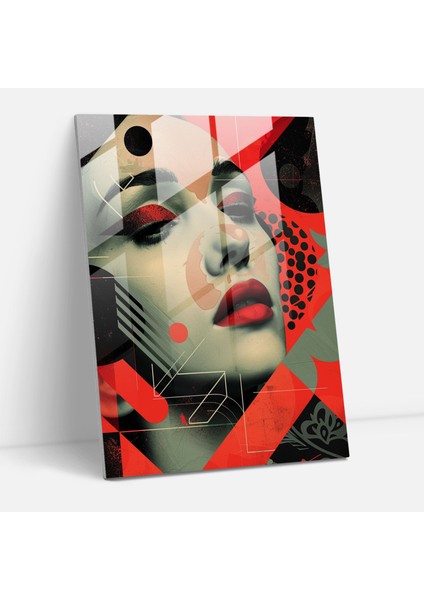 Art Deco Pop Art Cam Duvar Sanatı - Klasisizm+Popart, Cam Sanatı, Ev Dekorasyonu, Cam Baskı, 30X45