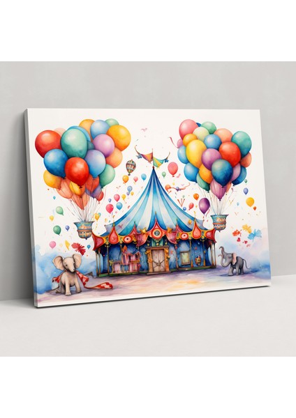 Sirk Kaprisli Kanvas Tablo - Sirk, Kanvas Tablo, Kanvas Tablo, Sirk Duvar Dekorasyonu, 50X30