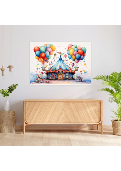 Sirk Kaprisli Kanvas Tablo - Sirk, Kanvas Tablo, Kanvas Tablo, Sirk Duvar Dekorasyonu, 50X30 modelleri