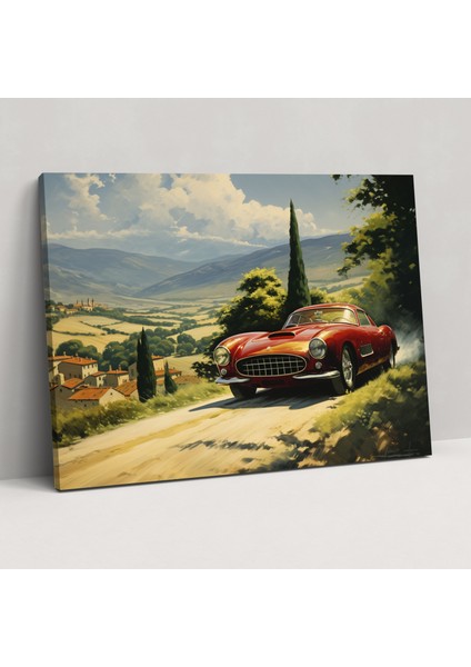 Ferrari Kanvas Tablo - Empresyonist Manzara Tablosu - Ferrari, Duvar Sanatı, Ferrari, Doğa, 50X30