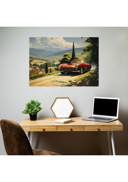 Ferrari Kanvas Tablo - Empresyonist Manzara Tablosu - Ferrari, Duvar Sanatı, Ferrari, Doğa, 50X30 fiyatları