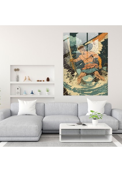 Klasik Pop Art Cam Duvar Sanatı - Klasisizm+Popart, Cam Baskı, Modern Sanat, Cam Duvar Sanatı, 30X45 fiyatları
