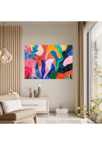 Henri Matisse Soyut Kanvas Tablo - Henri Matisse, Henri Matisse, Ev Dekorasyonu, Kanvas Tablo, 50X30 cm