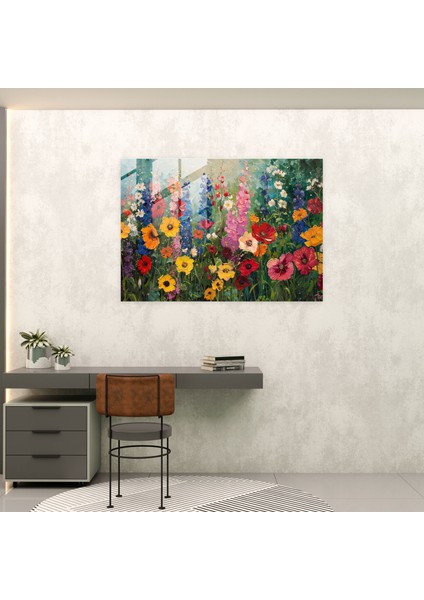 Claude Monet Cam Baskı - Çiçek Bahçesi Cam Duvar Sanatı - Claude Monet, Claude Monet, Modern Sanat, Ev Dekorasyonu, 45X30 fiyatları