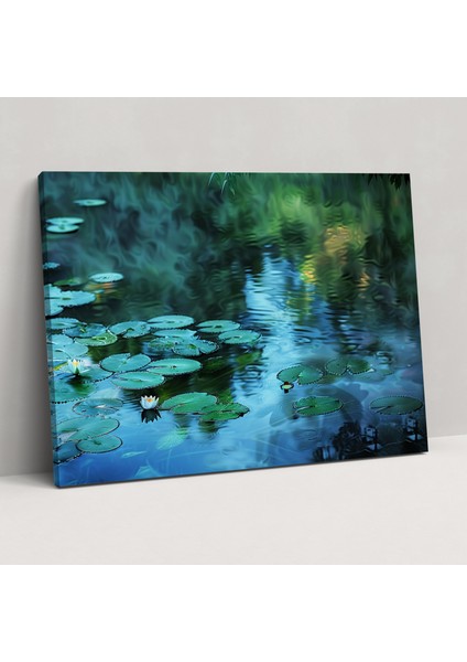 Nilüferler Kanvas Tablo - Claude Monet, Claude Monet Stili, Kanvas Tablo, Duvar Sanatı, 50X30 cm
