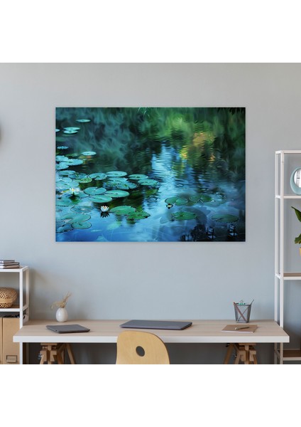 Nilüferler Kanvas Tablo - Claude Monet, Claude Monet Stili, Kanvas Tablo, Duvar Sanatı, 50X30 cm