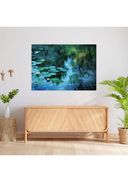Nilüferler Kanvas Tablo - Claude Monet, Claude Monet Stili, Kanvas Tablo, Duvar Sanatı, 50X30 cm