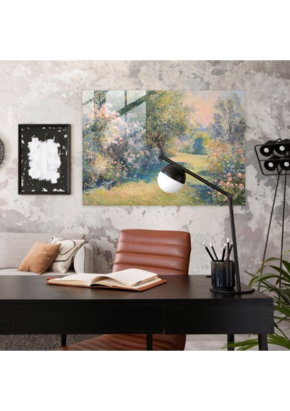 Claude Monet Pastel Bahçe Duvar Dekorasyonu - Claude Monet, Cam Baskı, Cam Sanatı, Duvar Dekorasyonu, 45X30 modelleri