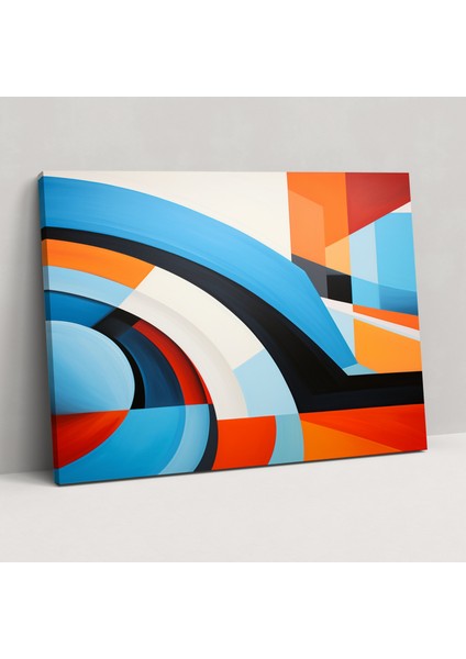 Formül 1 Duvar Dekorasyonu - Geometrik Soyutlama Kanvas Tablo - Formül 1, Geometrik Soyutlama, Formül 1, Cesur Şekiller, 50X30