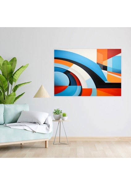 Formül 1 Duvar Dekorasyonu - Geometrik Soyutlama Kanvas Tablo - Formül 1, Geometrik Soyutlama, Formül 1, Cesur Şekiller, 50X30