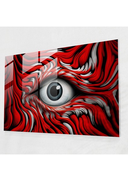 Hipnoz Cam Baskı - Esrarengiz Bakış - Hipnoz, Modern Sanat, Yayılan Eşmerkezli Desenler, Büyüleyici, 45X30 cm