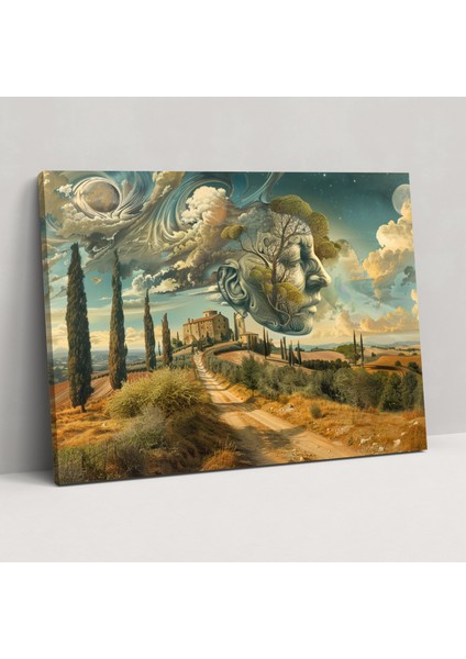 Rüya Gibi Manzara Leonardo Da Vinci Kanvas Tablo - Leonardo Da Vinci, Kanvas Tablo, Rüya Gibi Manzara, Kanvas Tablo, 70X50