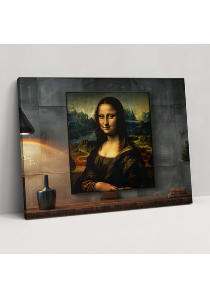 Leonardo Da Vinci Kanvas Tablo - Şifreli Gülümseyen Gizemli Kadın - Leonardo Da Vinci, Duvar Dekorasyonu, Leonardo Da Vinci, Kanvas Tablo, 50X30