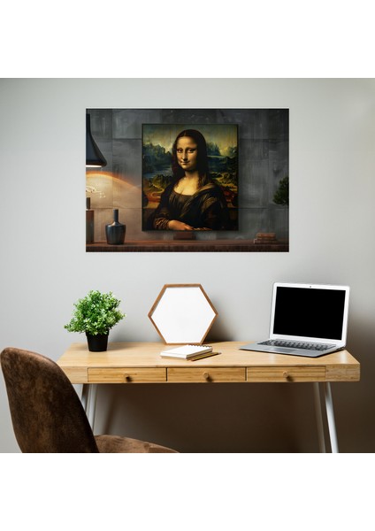 Leonardo Da Vinci Kanvas Tablo - Şifreli Gülümseyen Gizemli Kadın - Leonardo Da Vinci, Duvar Dekorasyonu, Leonardo Da Vinci, Kanvas Tablo, 50X30 fiyatları