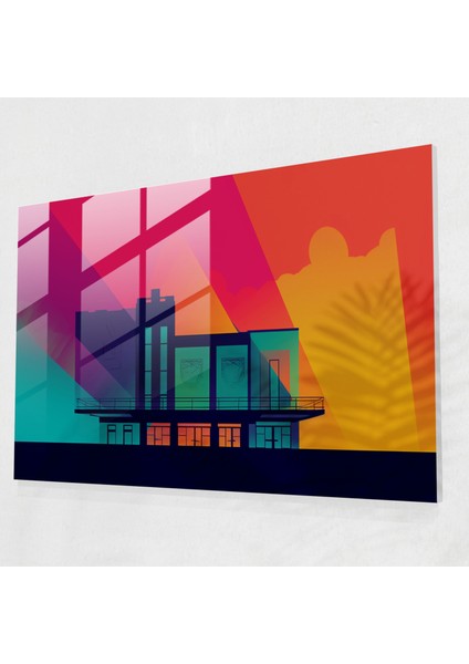 Harlem Cam Baskı - Minimalist Apollo Tiyatrosu - Harlem, Cam Sanatı, Cam Duvar Sanatı, Cam Baskı, 45X30 cm