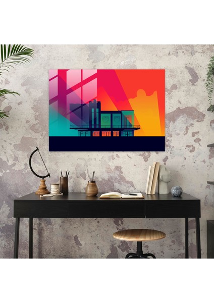 Harlem Cam Baskı - Minimalist Apollo Tiyatrosu - Harlem, Cam Sanatı, Cam Duvar Sanatı, Cam Baskı, 45X30 cm modelleri