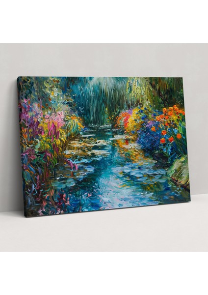 Claude Monet Giverny Bahçesi Kanvas Tablo - Claude Monet, Claude Monet, Kanvas Tablo, 50X30