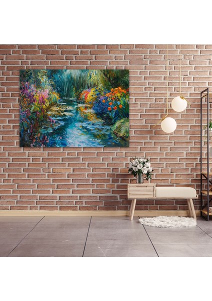 Claude Monet Giverny Bahçesi Kanvas Tablo - Claude Monet, Claude Monet, Kanvas Tablo, 50X30 modelleri