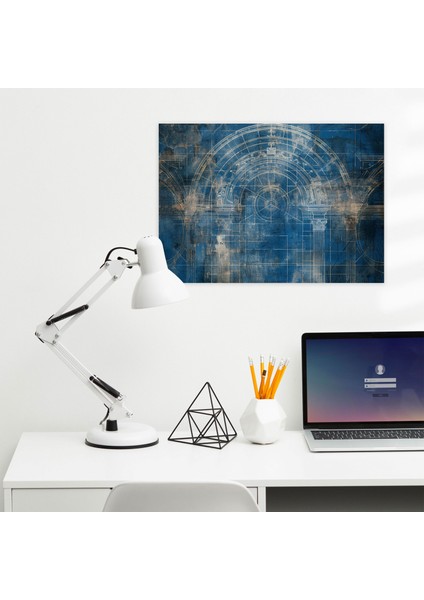 Mimari Taslak Tablo - Leonardo Da Vinci, Duvar Sanatı, Kanvas Tablo, Kanvas Tablo, 50X30