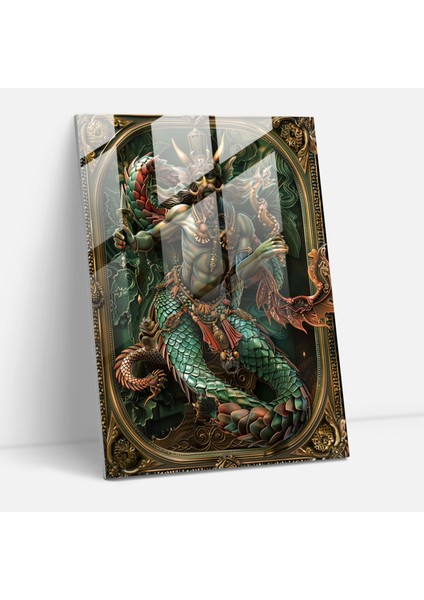 Maniyerizm Cam Duvar Sanatı - Tuhaf Efsanevi Yaratıklar - Maniyerizm, Cam Duvar Sanatı, Ev Dekorasyonu, Duvar Dekorasyonu, 50X70