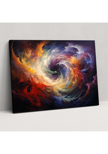 Burçlar Soyut Burçlar Kanvas Tablo - Burçlar, Duvar Tablosu, Burçlar, Renk Kasırgası, 50X30