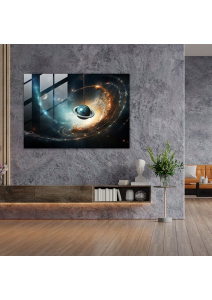 Hipnoz Cam Duvar Tablosu - Hipnoz, Ev Dekorasyonu, Hipnoz, Gerçeküstü Sanat Eseri, 45X30