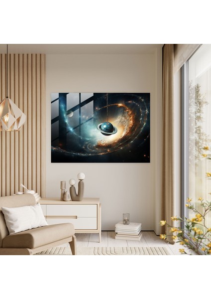 Hipnoz Cam Duvar Tablosu - Hipnoz, Ev Dekorasyonu, Hipnoz, Gerçeküstü Sanat Eseri, 45X30