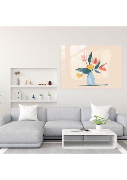Pablo Picasso Duvar Dekorasyonu - Çiçek Vazo - Pablo Picasso, Çiçek Vazo, Duvar Dekorasyonu, Minimalist Sanat, 45X30