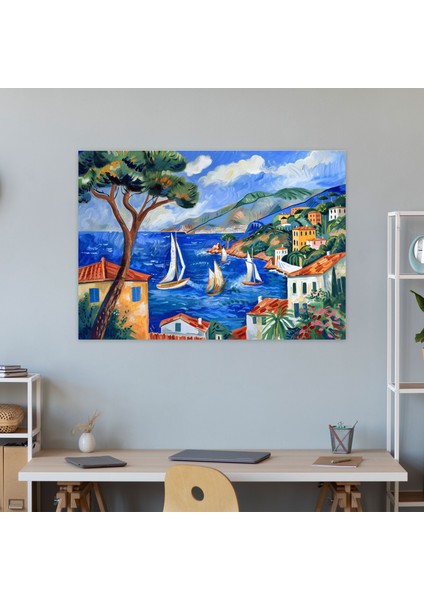 Henri Matisse Sahil Yelkenlileri Duvar Dekorasyonu - Henri Matisse, Henri Matisse, Duvar Sanatı, Kanvas Tablo, 50X30